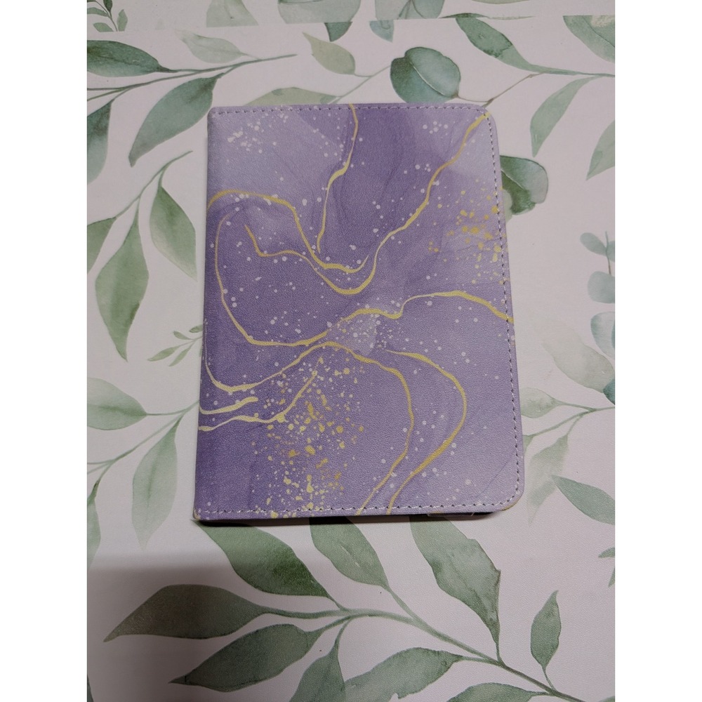 Folio E-Reader Case Stand Hand Strap Purple Marble Like New